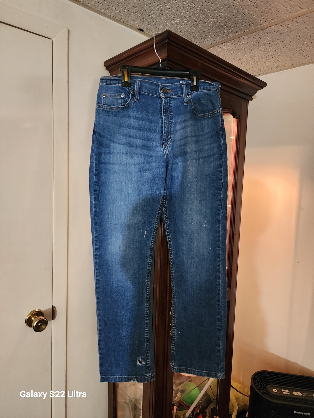George Mid-Rise Straight Leg Women's Jeans in Denim Blue